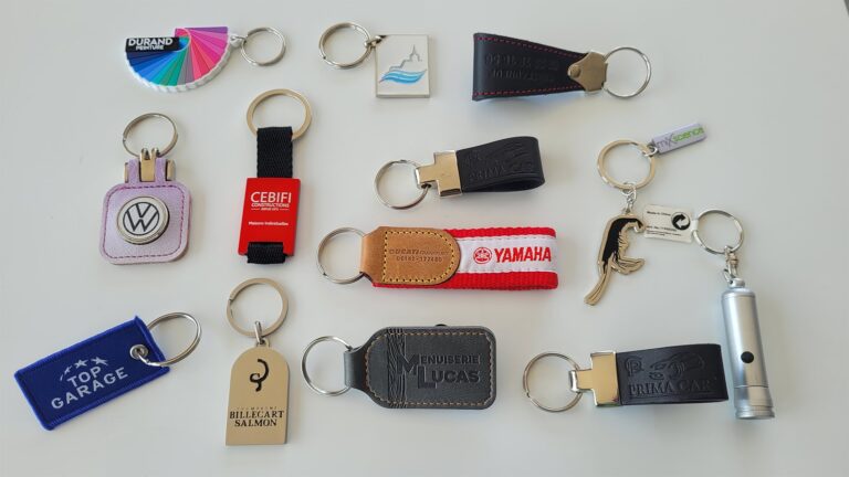 Collection de porte-clés personnalisés Kalipub.
