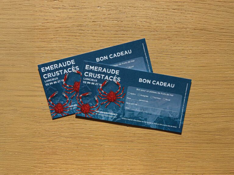 Bon cadeau personnalisé Emeraude Crustacés